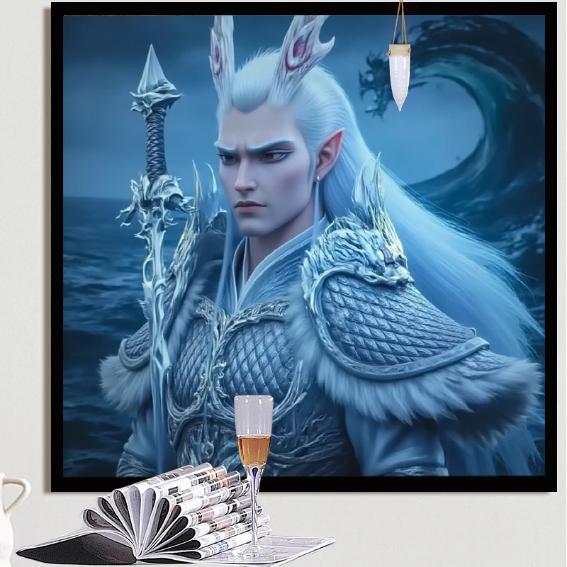 欧美兰2025新款哪吒2系列之帅气敖光十字绣客厅卧室装饰手工满绣