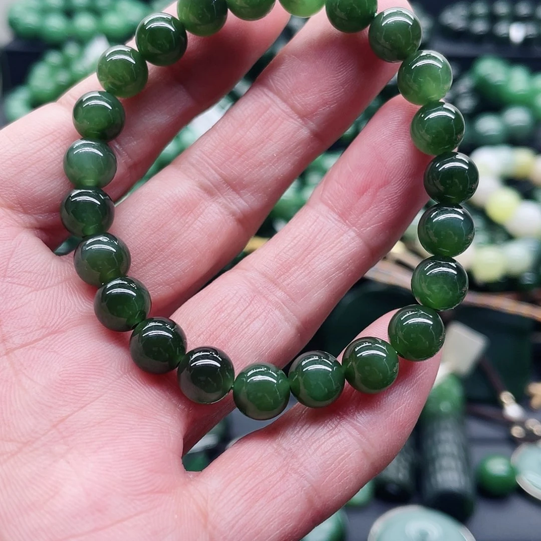 和田玉（碧玉）未镶嵌手链