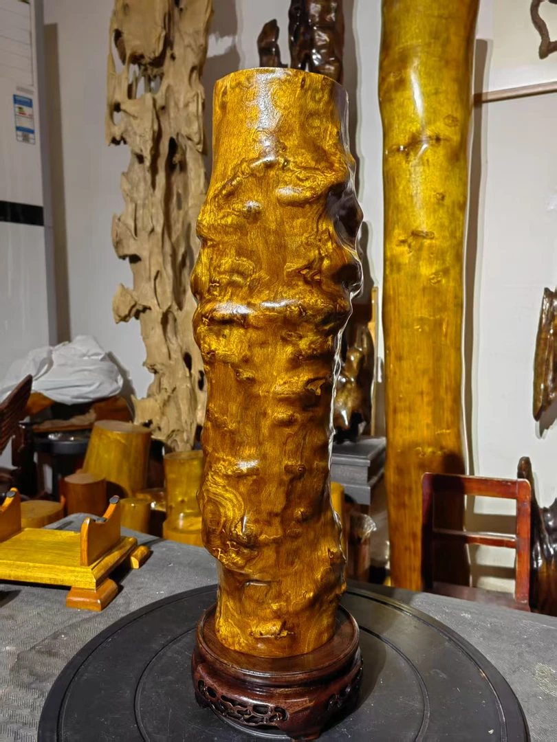 四川雅安小叶桢楠金丝楠木丁丁楠小立柱摆件