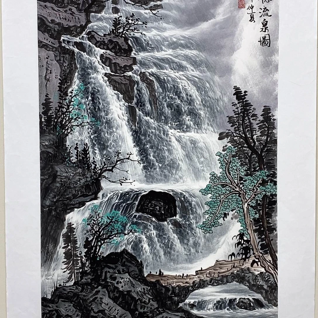 国画李保华四尺三开精品佳作