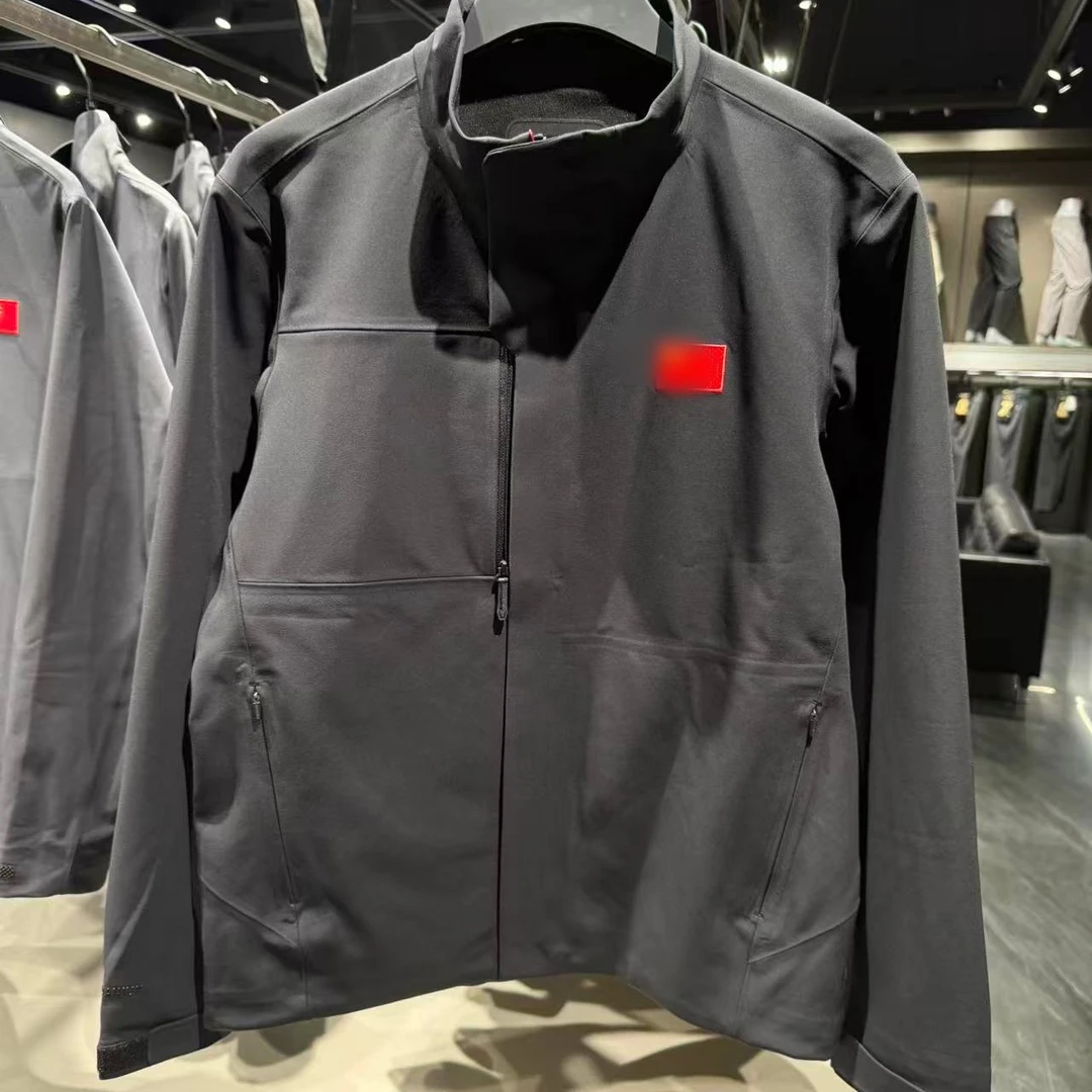 冠军行政夹克秋季纯色立领拼接散口袖夹克梭织防水运动男装