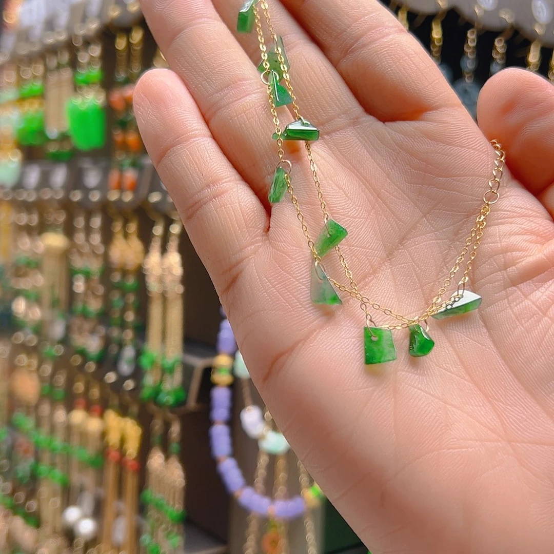 翡翠合金耳坠翡翠