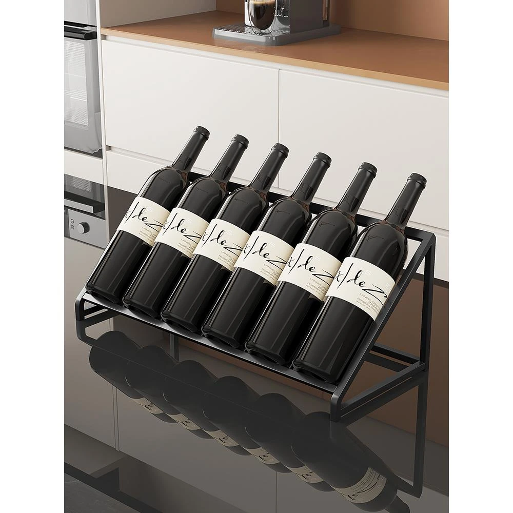 创意红酒架摆件商用家用酒柜斜放葡萄酒展示架现代装饰轻奢酒瓶架