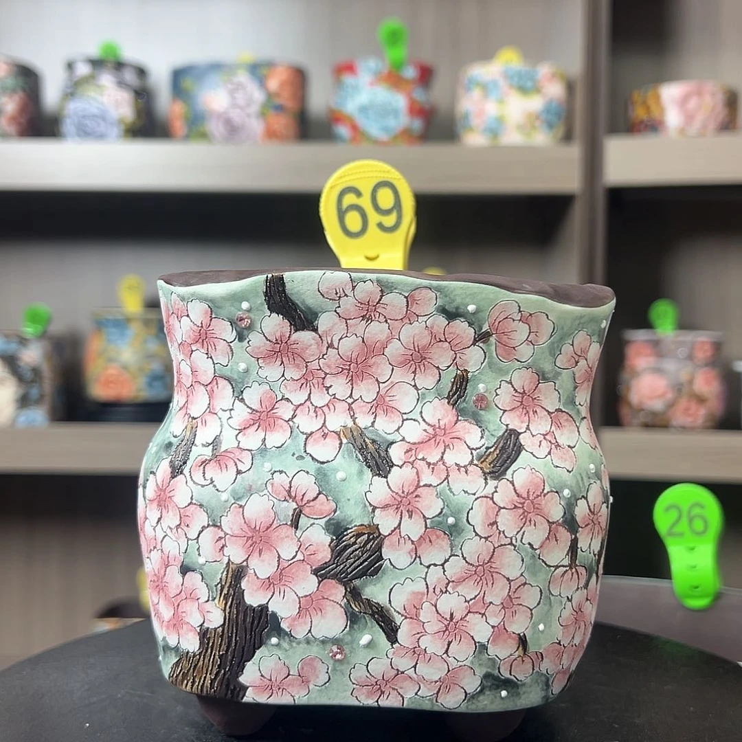 ゞ****﹏手绘陶瓷花盆口花盆