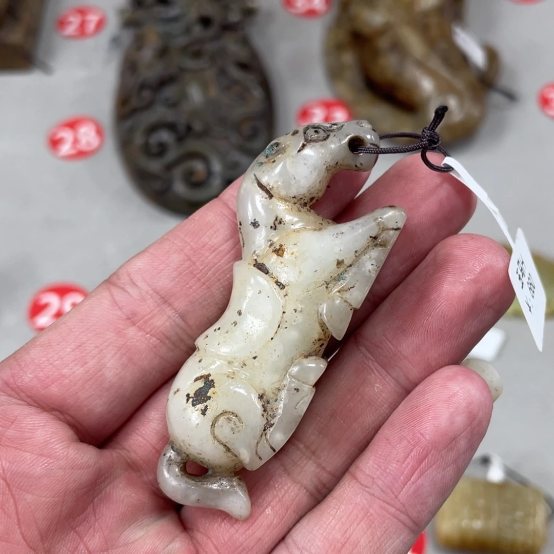 和田玉（糖玉）颈饰未镶嵌雲*揚