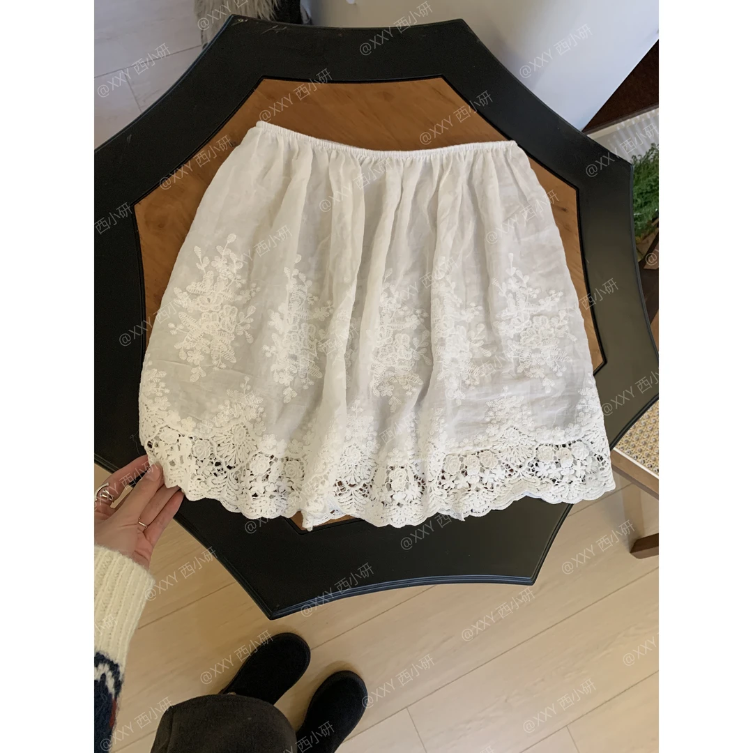 【小屁帘】精致蕾丝100棉 不是廉价那种 高腰半身裙百搭外穿四季