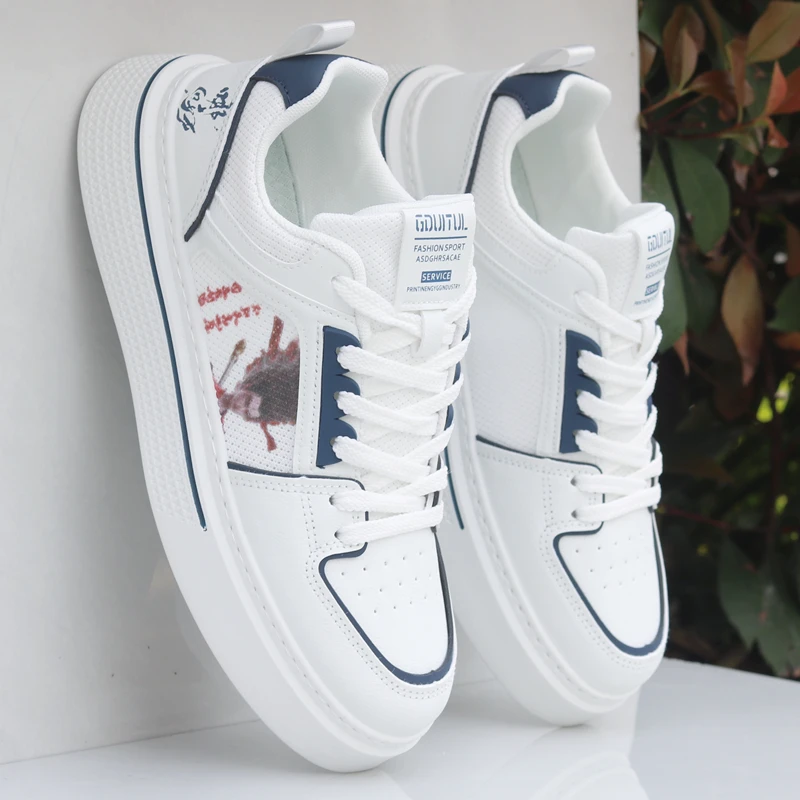 【哪吒】春夏季新款透气网面男士小白鞋百搭潮流休闲鞋青年板鞋子