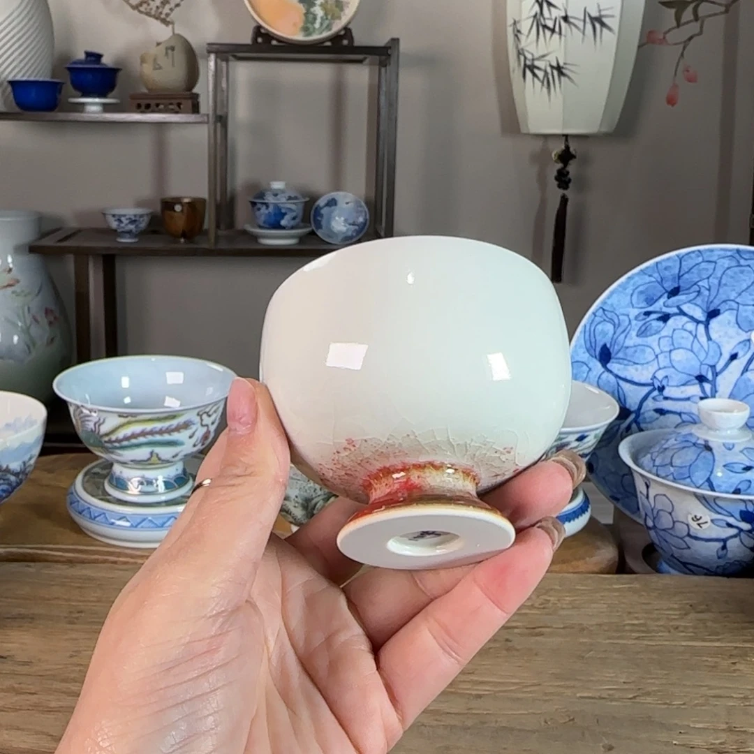 杯景德镇陶瓷柴烧多人