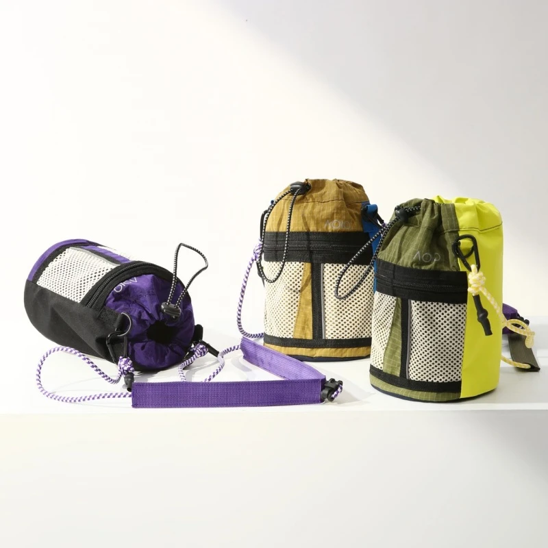 【Lu思同款】户外男女同款休闲轻便拼色百搭单肩水桶包小包C1946