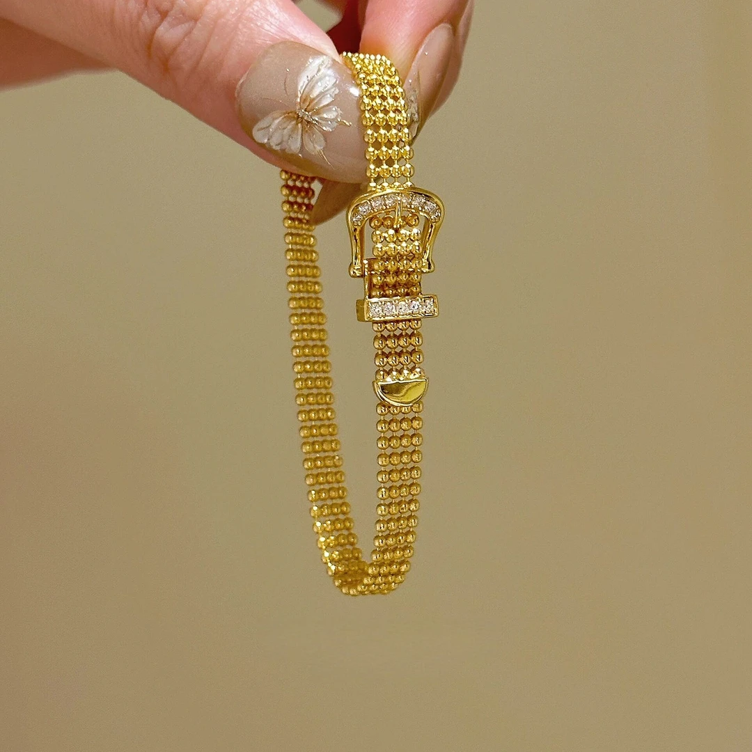 卡柒 铜合金手链 复古高级感表带手链女轻奢小众设计感可调节手饰