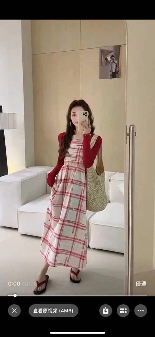 68059韩系少女风连衣裙套装