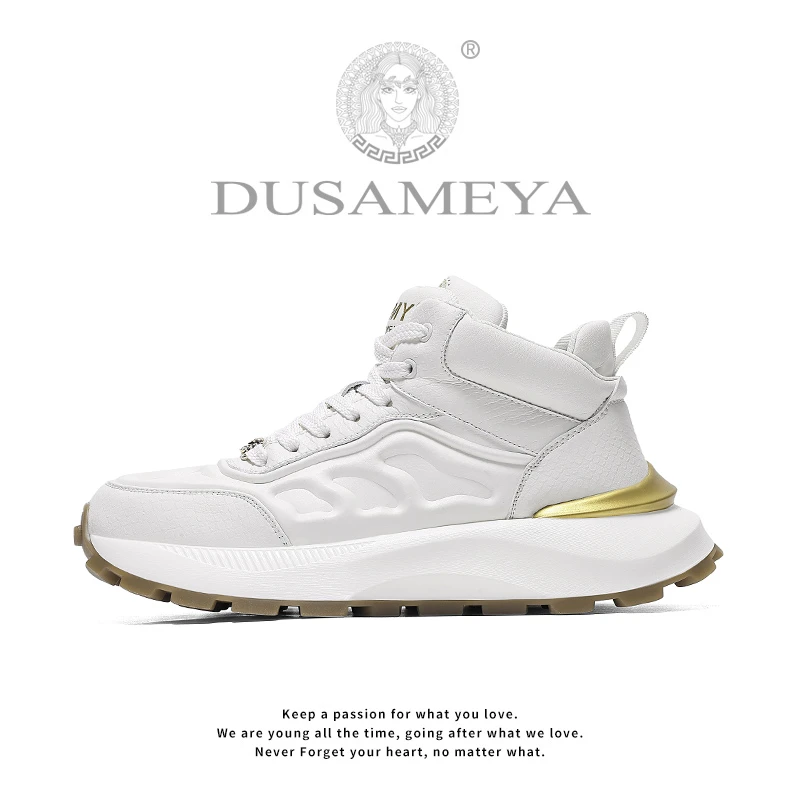 DUSAMEYA/杜莎米娅春夏季轻奢简约厚底增高中帮百搭时尚休闲鞋