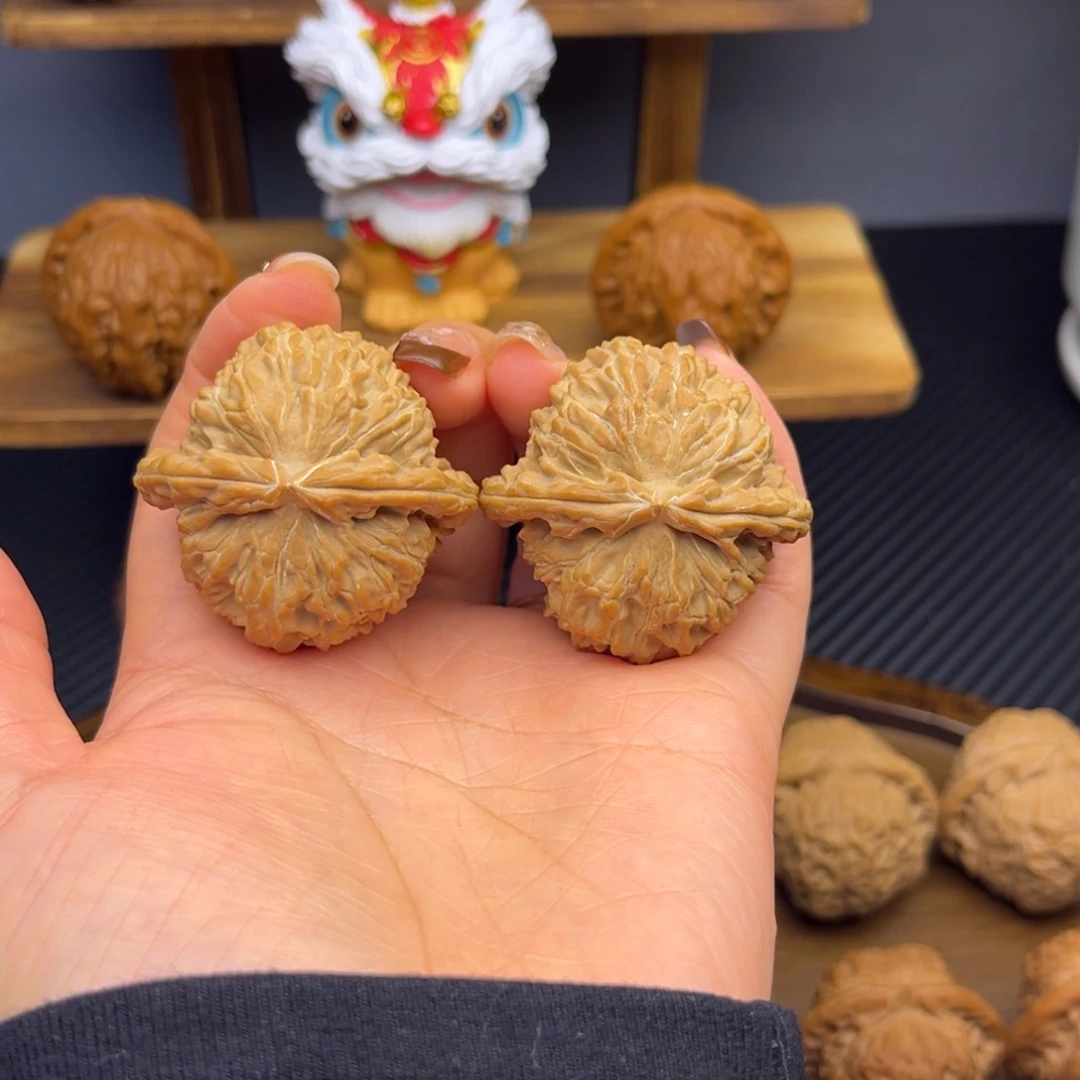 把件文玩核桃白狮子 41 全品白茬