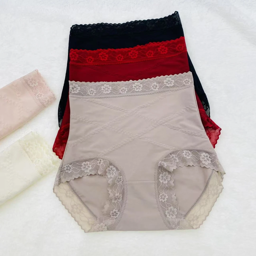 1221-高腰交叉收腹裤内裤女士塑身裤提臀裤女翘臀性感收小肚子