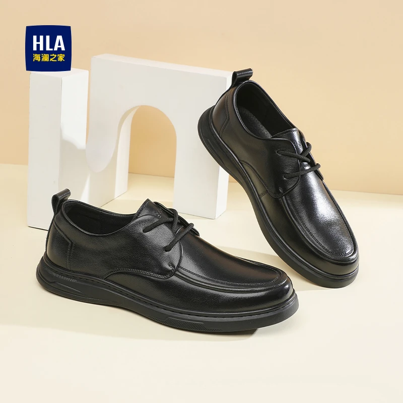 海澜之家男鞋2025秋季爆款休闲皮鞋通勤商务正装皮鞋低帮德比鞋男