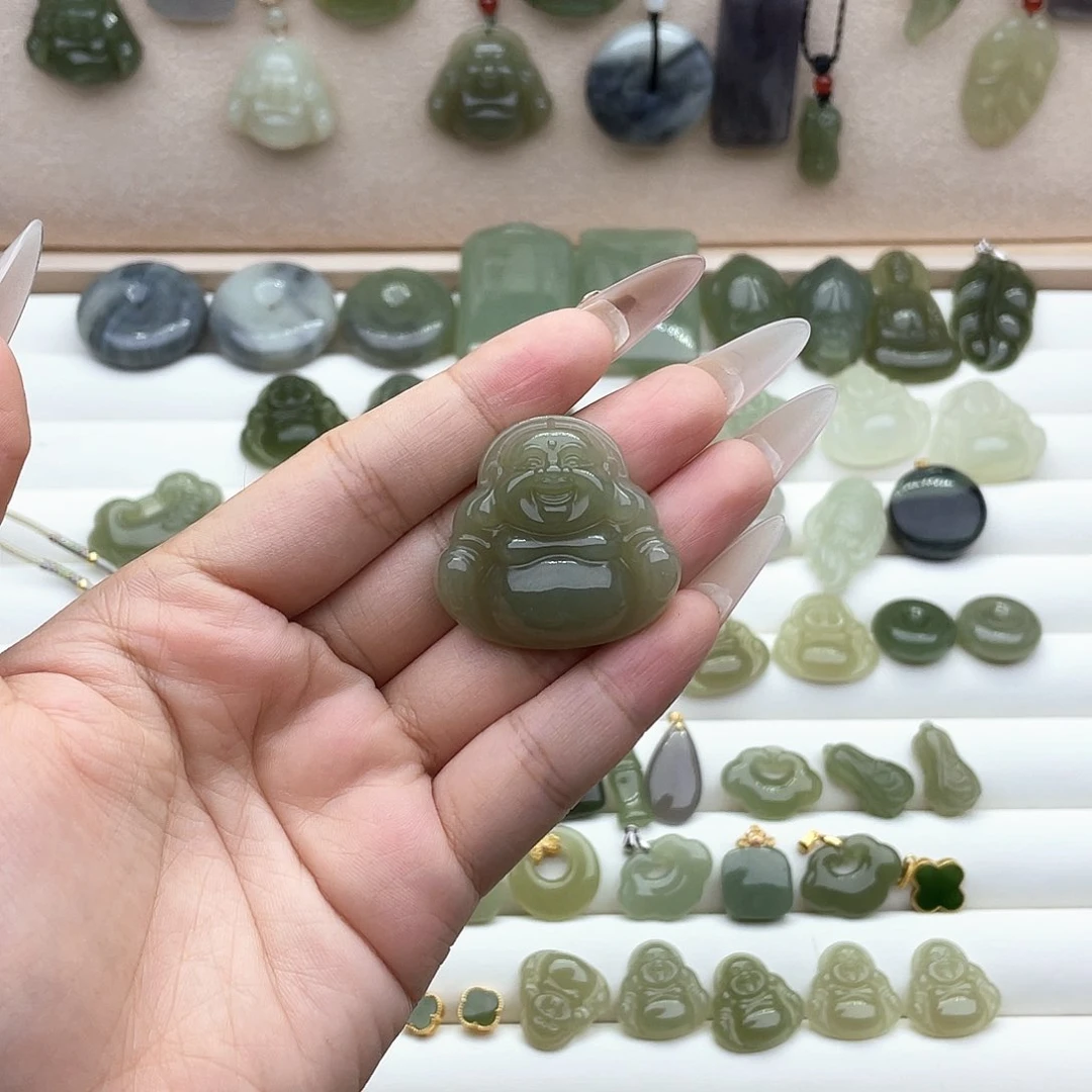 和田玉未镶嵌吊坠(不含链)