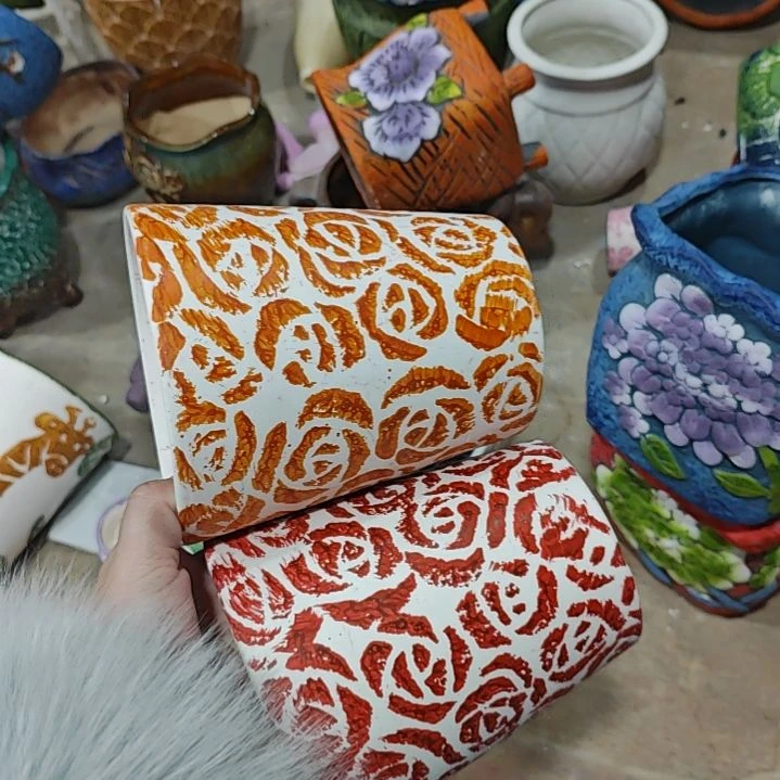 红陶吸水透气的白陶花盆凑满12发货