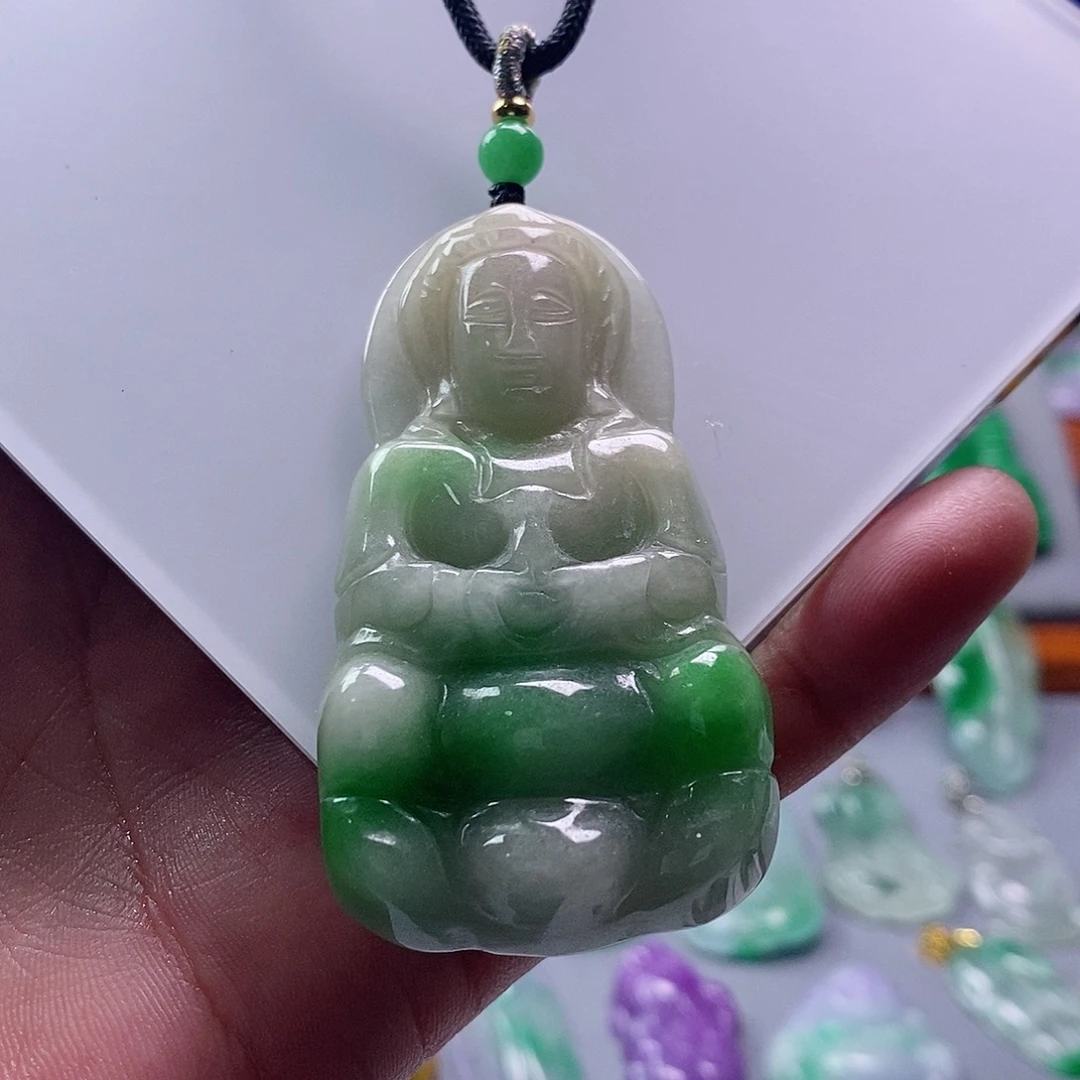 翡翠未镶嵌吊坠(赠链)
