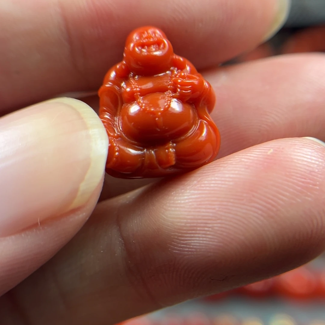 暗***林南红玛瑙未镶嵌弥勒佛