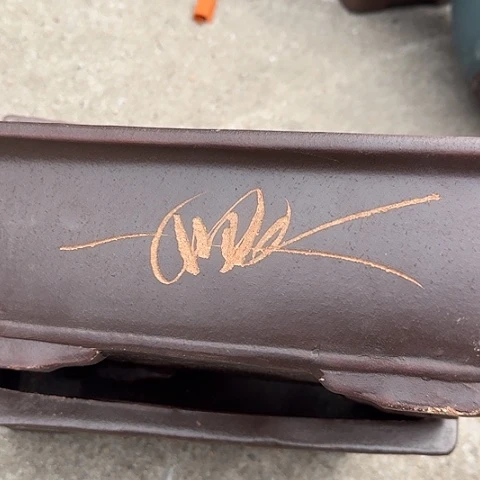 紫砂宜兴紫砂花盆26+26棕马槽