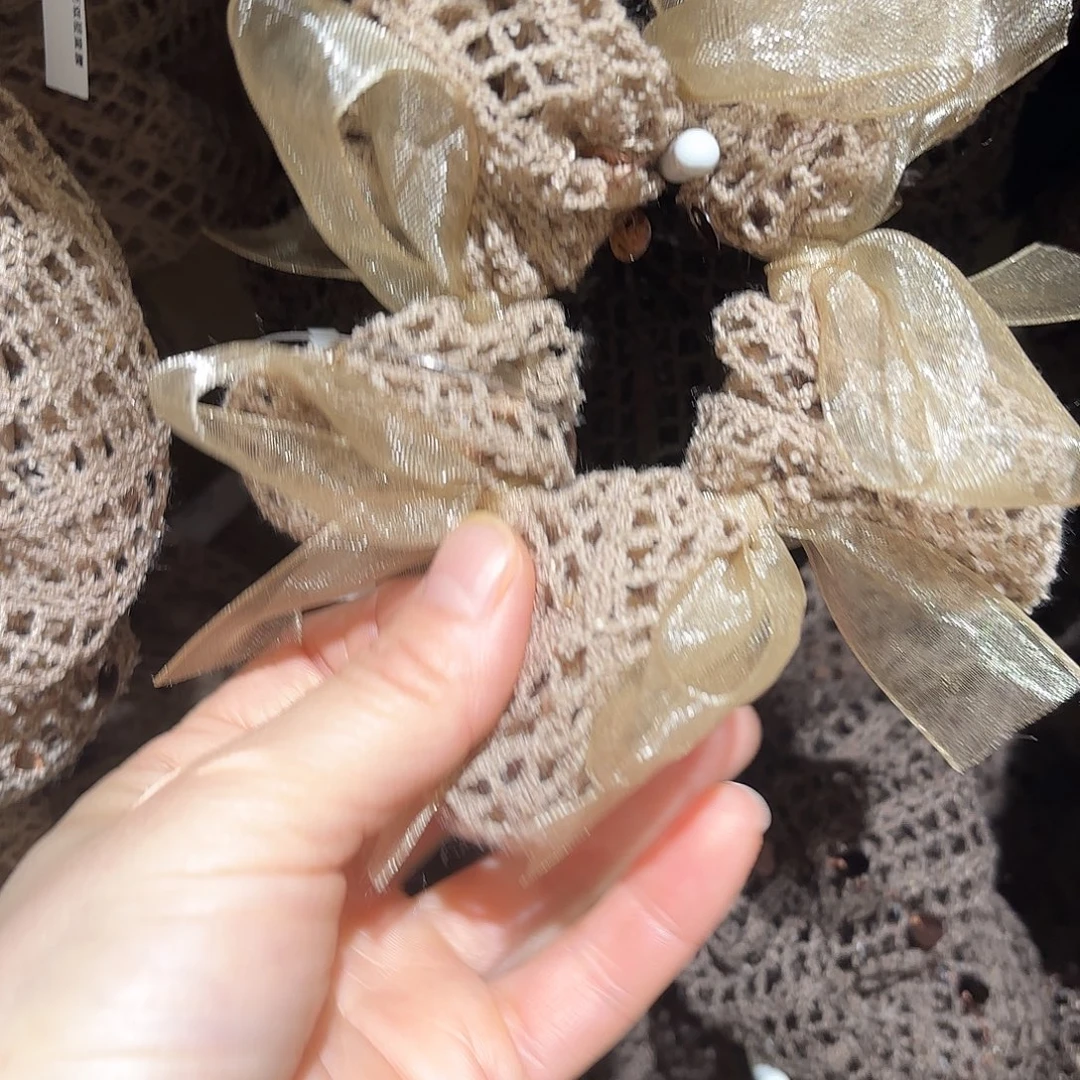 布艺铁合金网纱蝴蝶结发圈