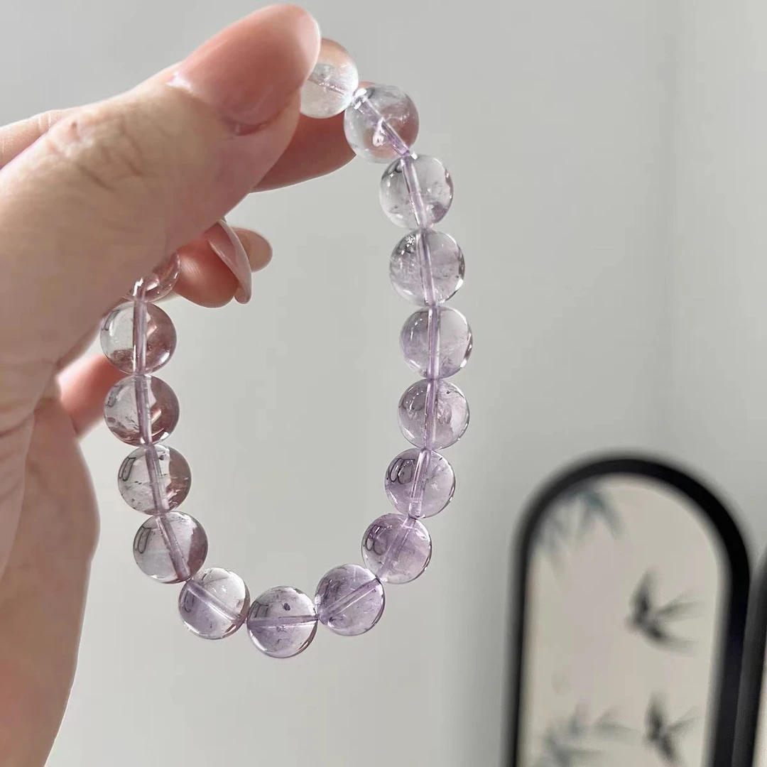 高品玻利维亚天然紫水晶手链女款单圈手串高级 情侣礼物生日礼