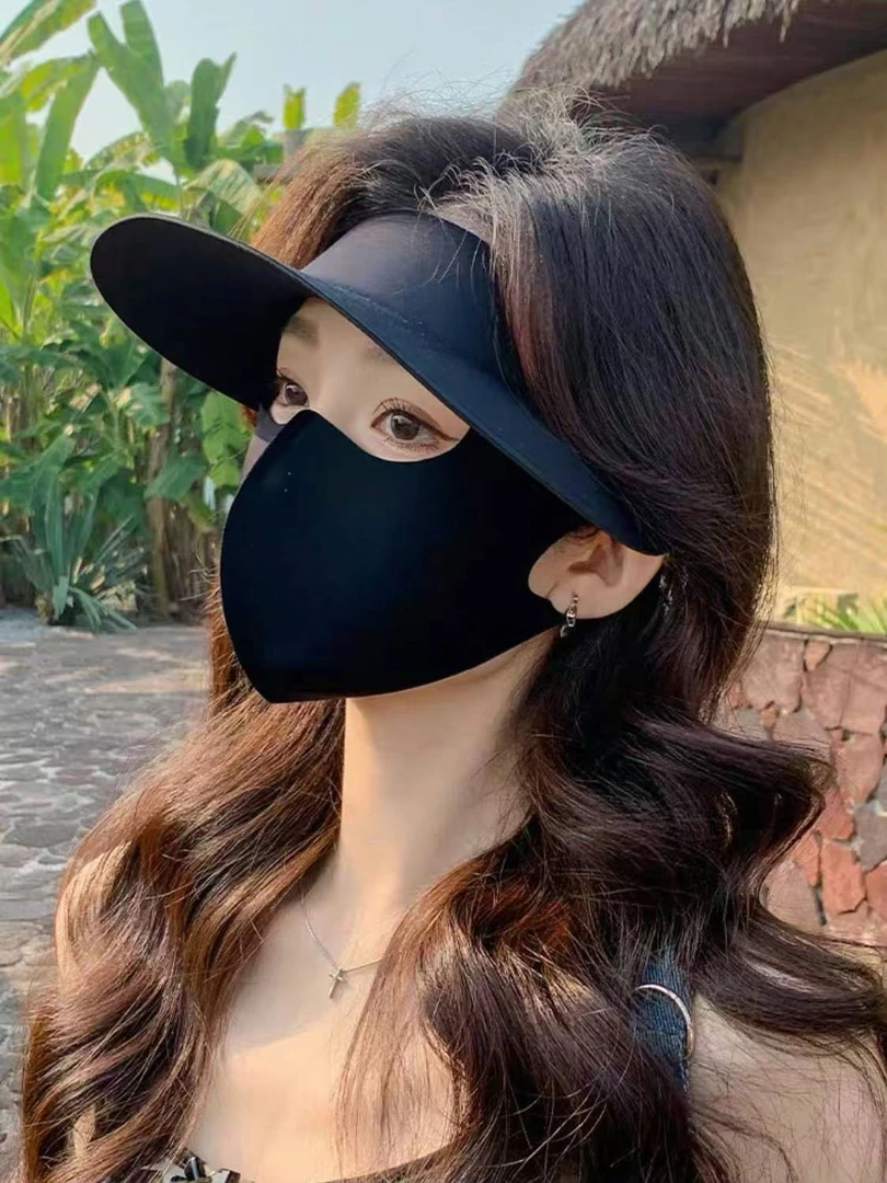 【风吹不跑】骑行防晒帽可拆卸脸基尼防晒面罩全脸防紫外线修饰脸型