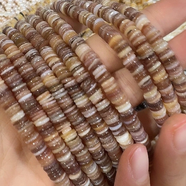 玛瑙/玉髓合金珠宝半成品一条指定款粉贝不规则隔片