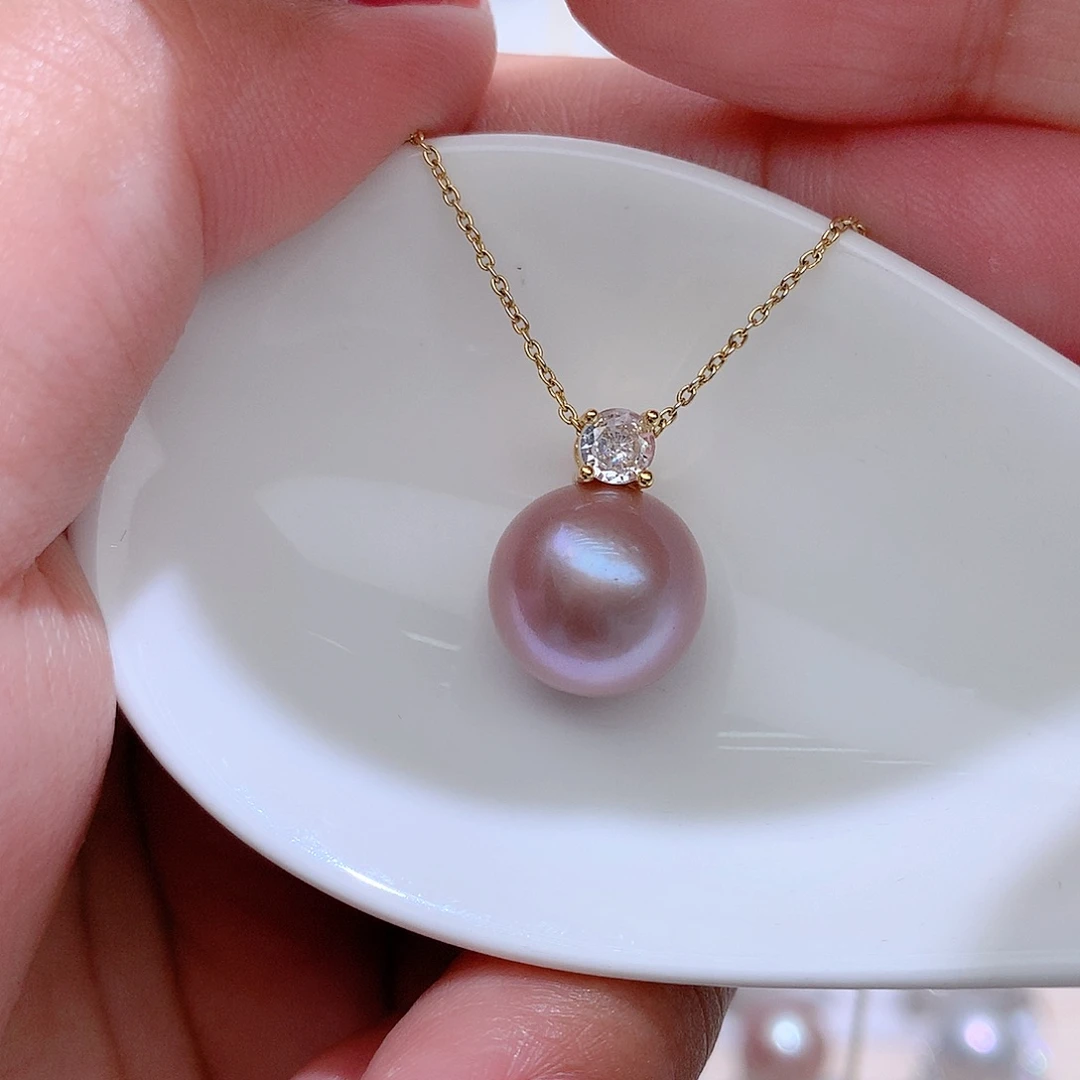 淡水珍珠未镶嵌吊坠(赠链)CC12m m