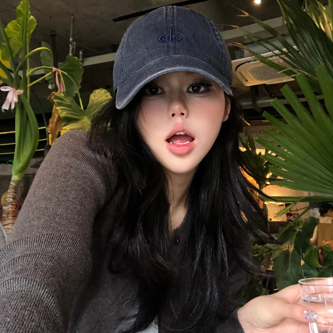 韩系复古水洗棒球帽宽檐显脸小鸭舌帽情侣款透气运动防晒帽