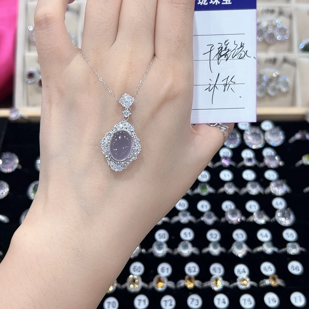 千***庆紫晶戒指银S925镶嵌