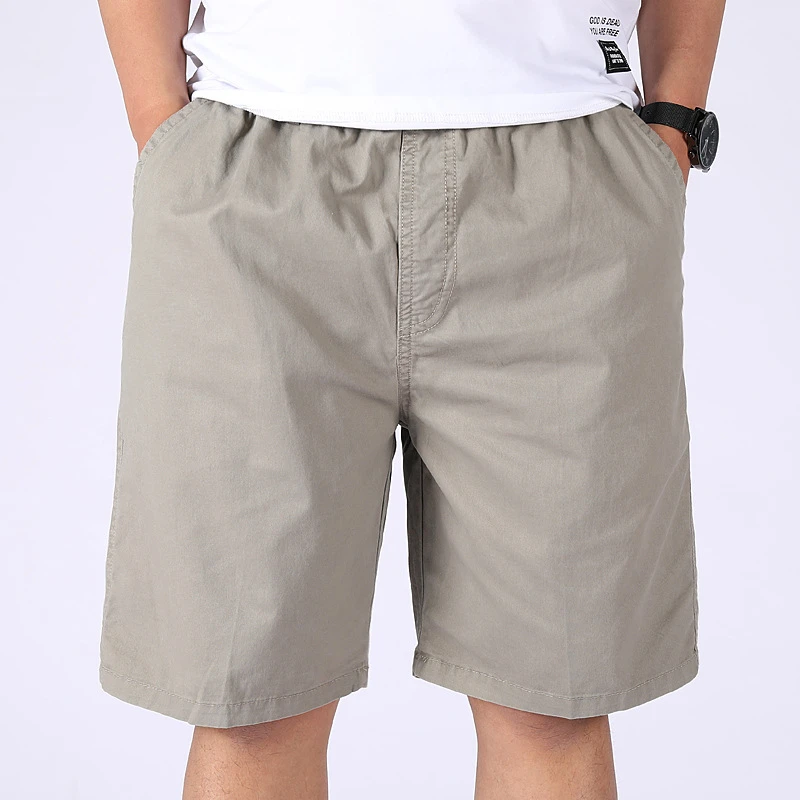 100纯棉短裤男2025夏季薄款纯色休闲运动宽松男士五分裤沙滩裤