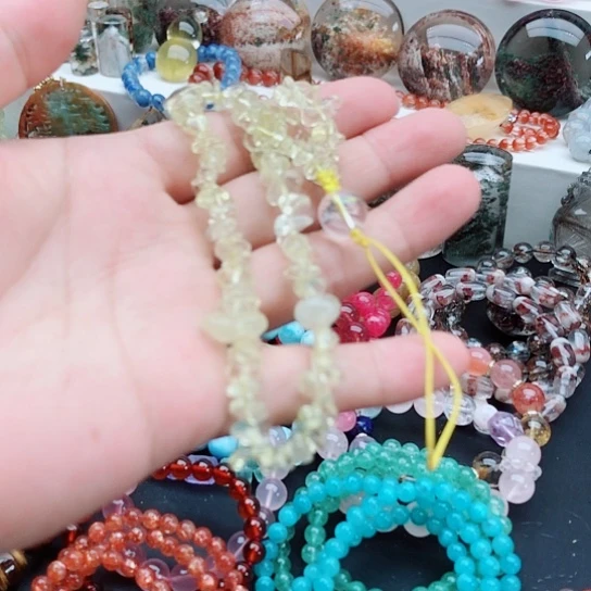 银S925镶嵌手链烟晶