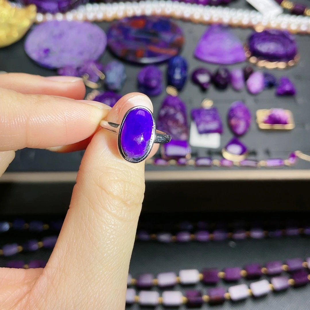 苏纪石（舒俱来）戒指银S925镶嵌