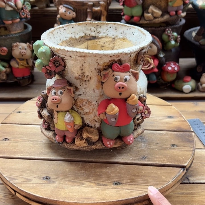 嘻哈多肉花盆百搭