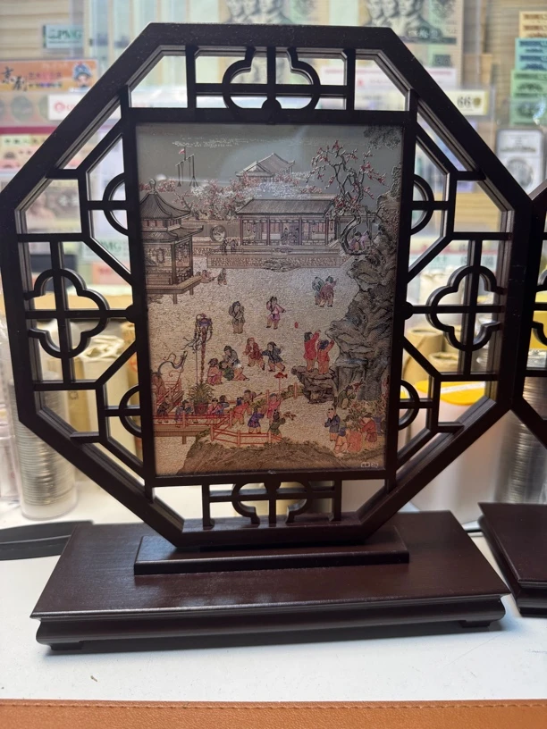 盛世百子纳福图凹版微雕贵金属版画欢腾版2g足银工艺品复古新中式