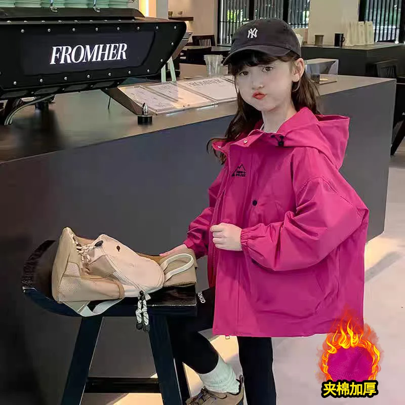 2025春秋百搭休闲女童外套韩版纯色时尚洋气五角星外套