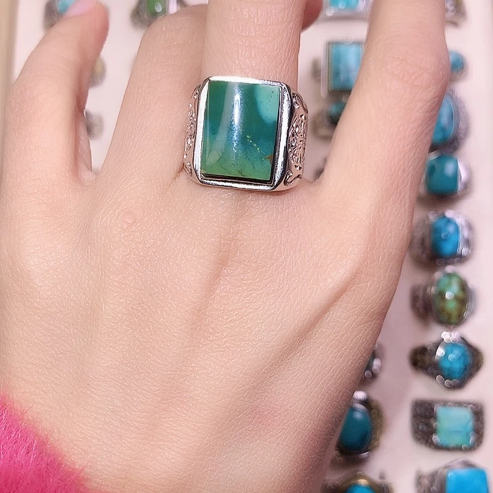 绿松石银S925镶嵌颈饰