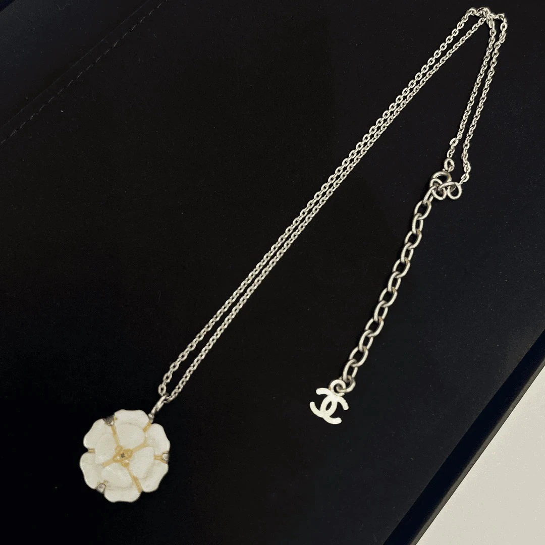 95新 Chanel/香奈儿 Chanel vintage香奈儿中古山茶花锁骨链