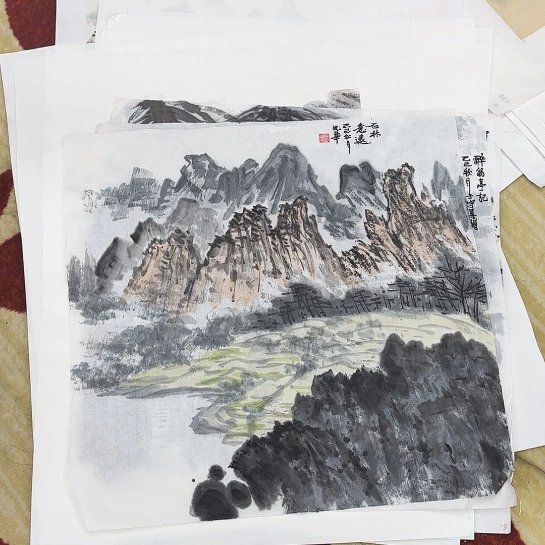 国画50.50斗方手绘作品