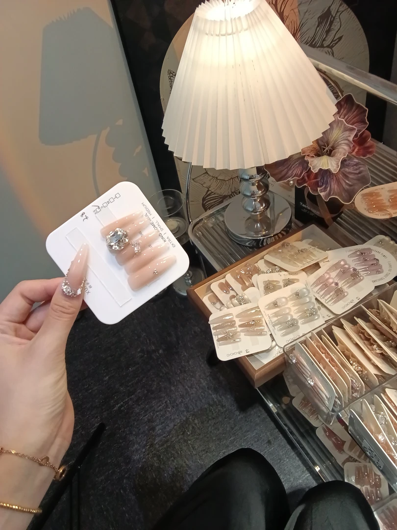 【约定】锆石/纯手工/穿戴甲气质简约夏日穿戴式清新冰透夏季裸色