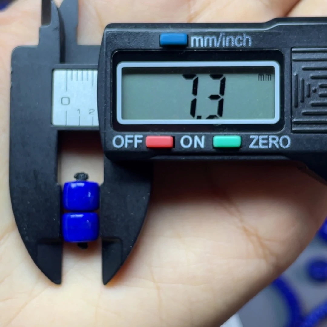 青金石未镶嵌7×5mm直切对珠配饰