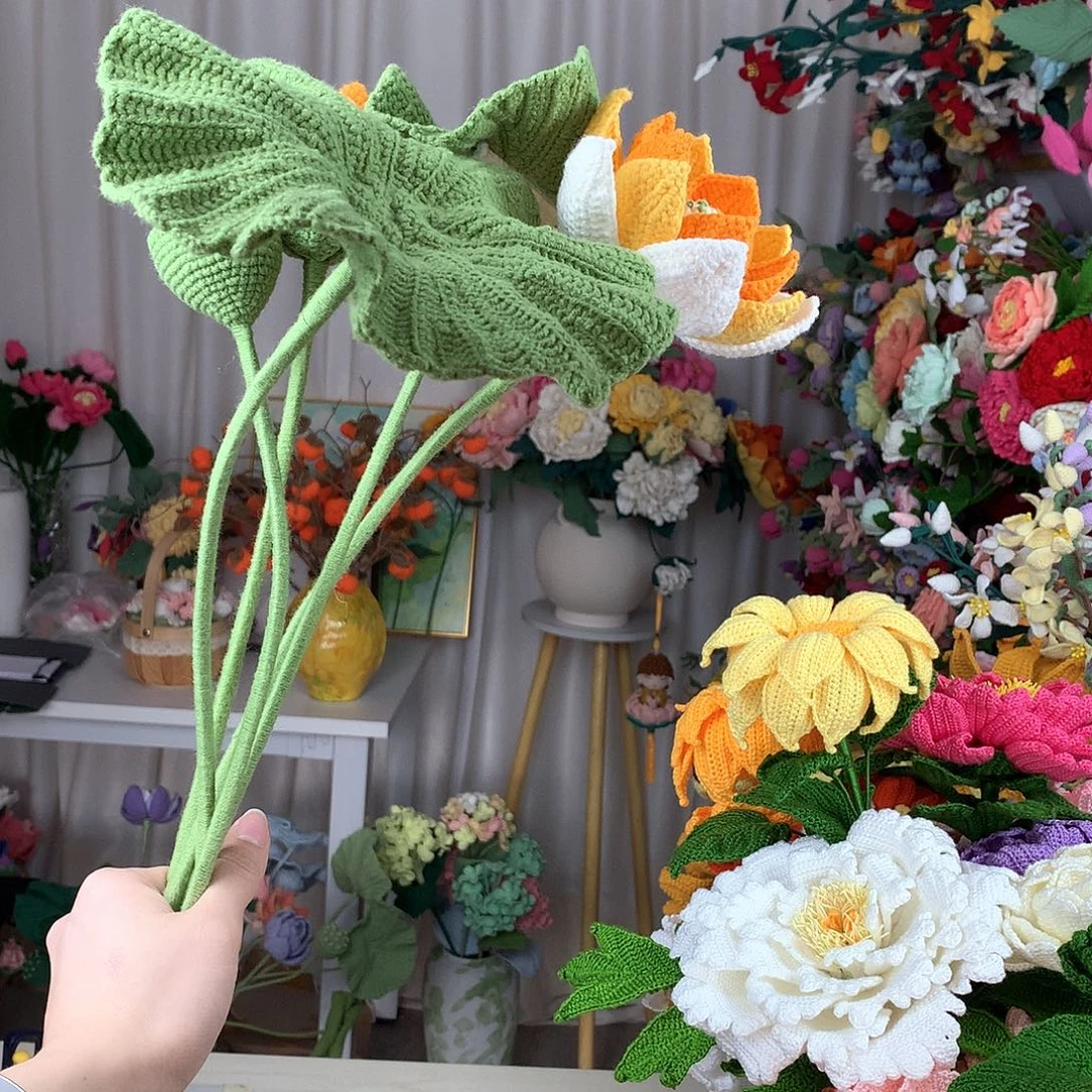 荷花橘黄渐变色一套