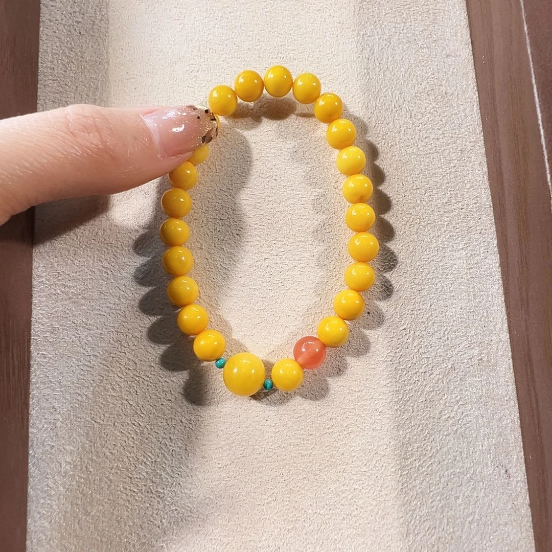 蜜蜡未镶嵌手链蜜蜡7.7mm