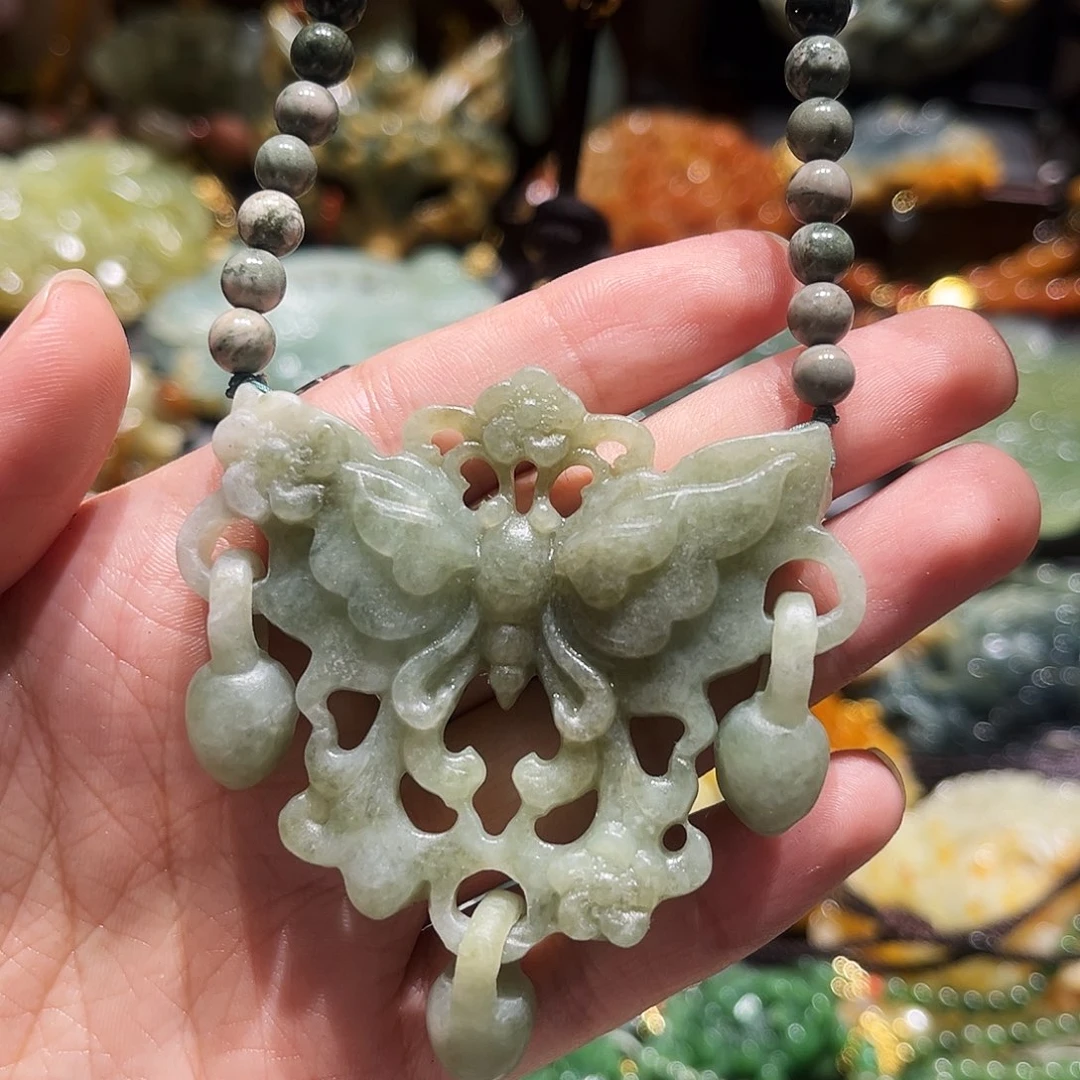 岫玉未镶嵌毛衣链