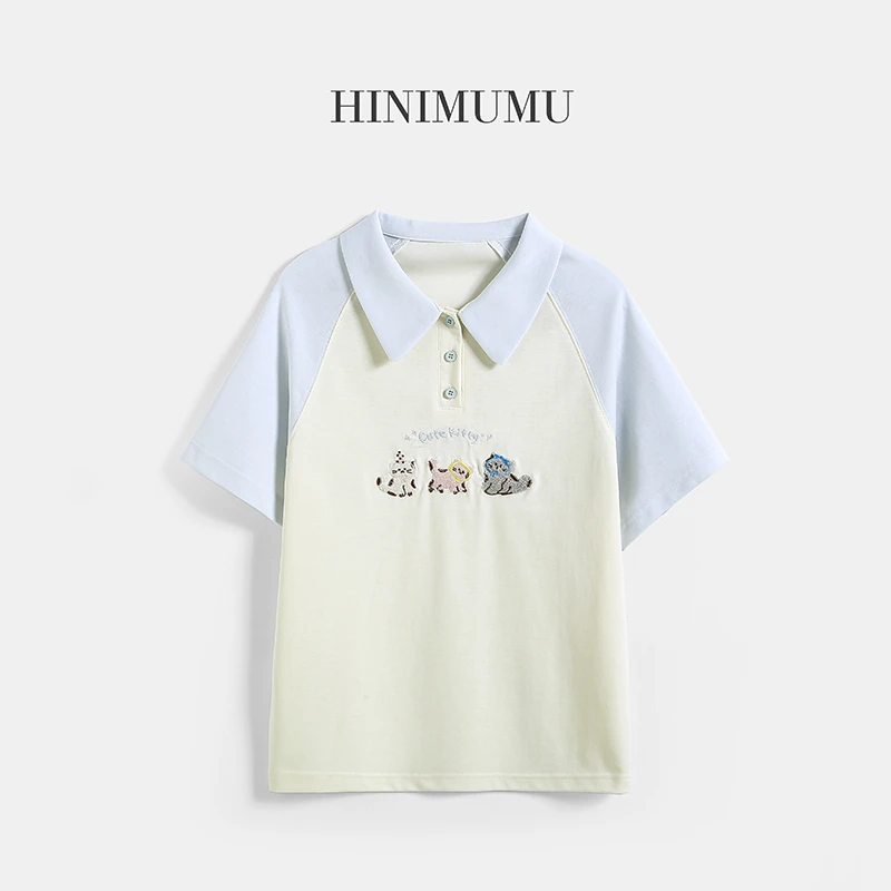 【品牌断码清仓】女童学院风polo衫短袖2025新款夏季上衣Q62430