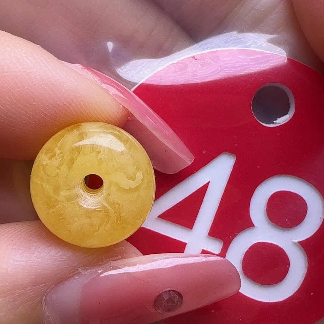 蜜蜡未镶嵌珠宝奇石微瑕12mm墩子