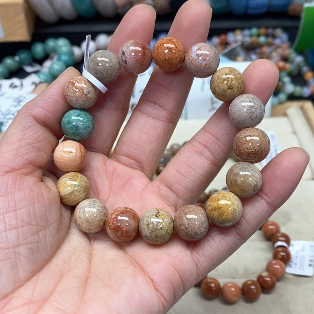 硅化珊瑚（珊瑚玉）手链未镶嵌布****诺269