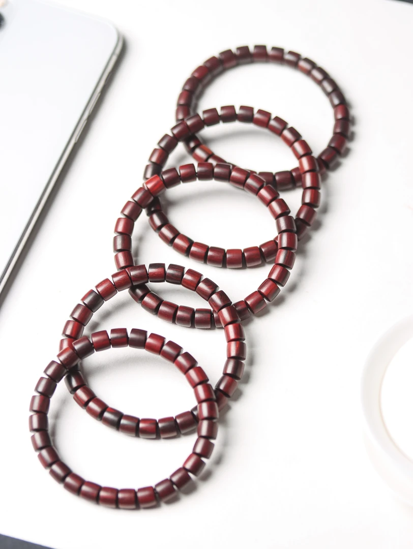 【颍川旧局】6x7小叶紫檀圆珠高油高密天然紫檀文玩佛珠