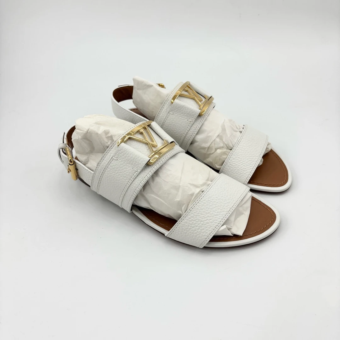 全新未使用 LouisVuitton/路易威登 35.5码/白金凉鞋/pp426548